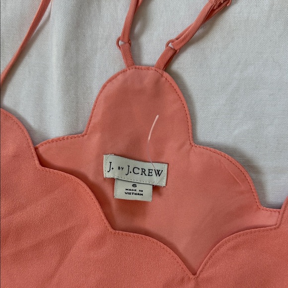 J Crew Coral Scallop Tank Top - Picture 2 of 6